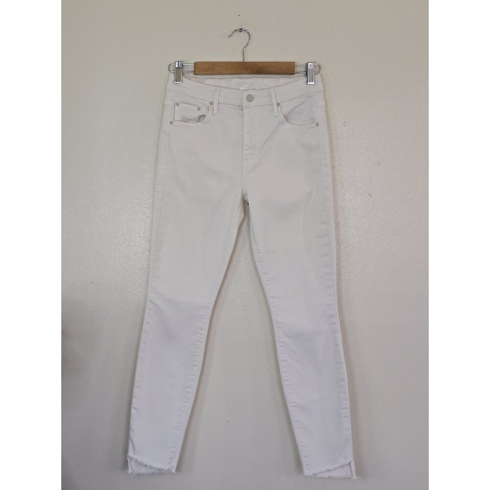 MOTHER The Looker Ankle Step Fray in Cream Puffs